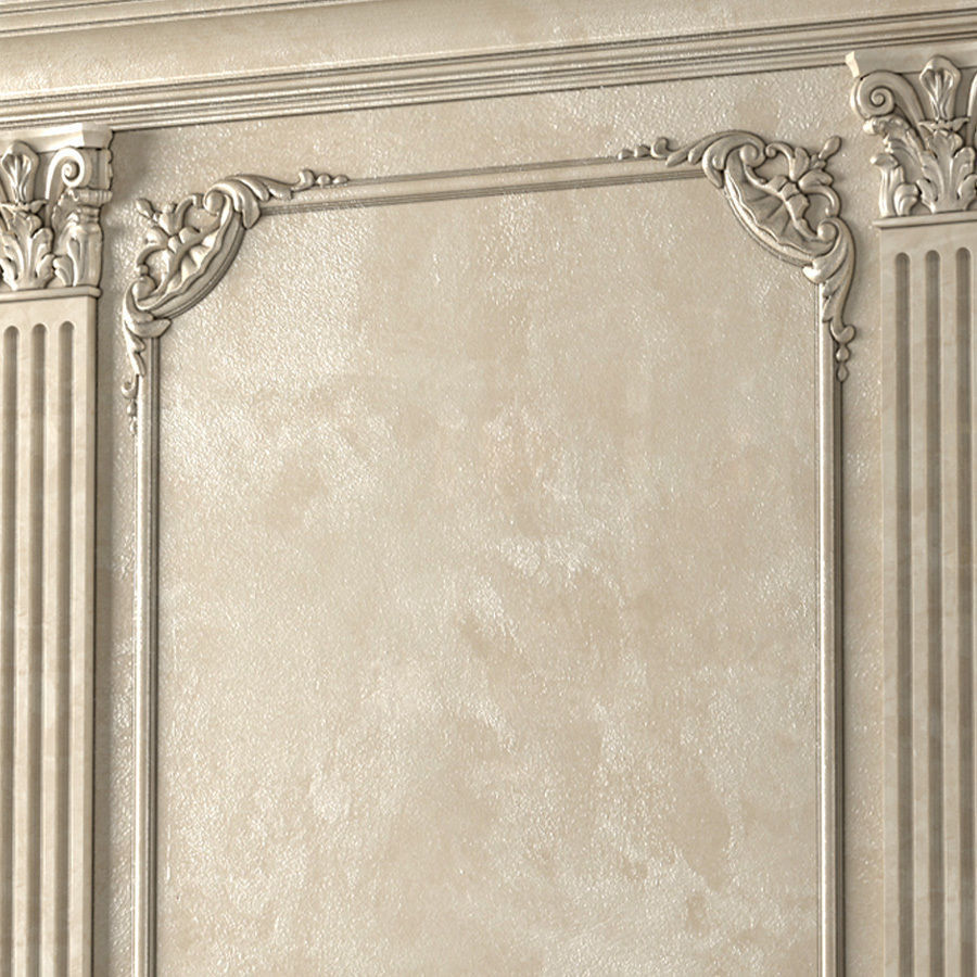 Wall paneling Decorative plaster 3D model_1