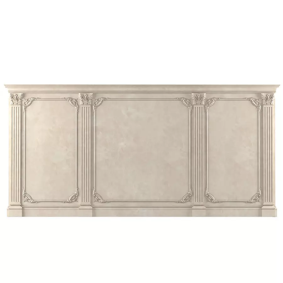 Wall paneling Decorative plaster 3D model_0