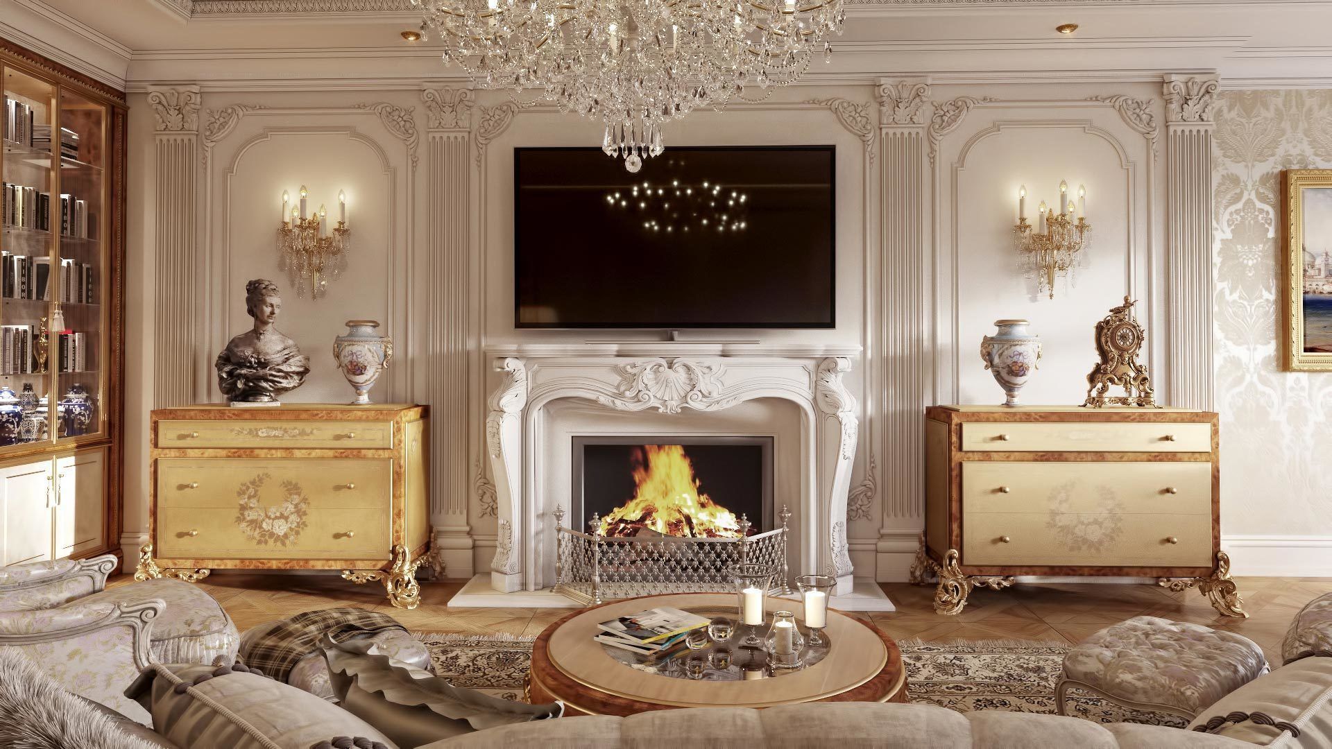 Wall paneling Decorative plaster 3D model_3