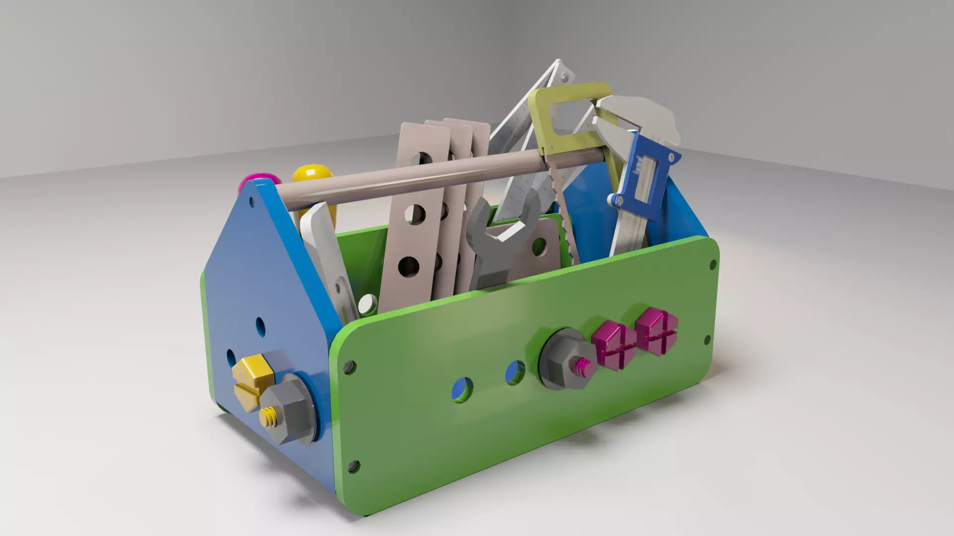 Toy BOX Low-poly 3D model_0