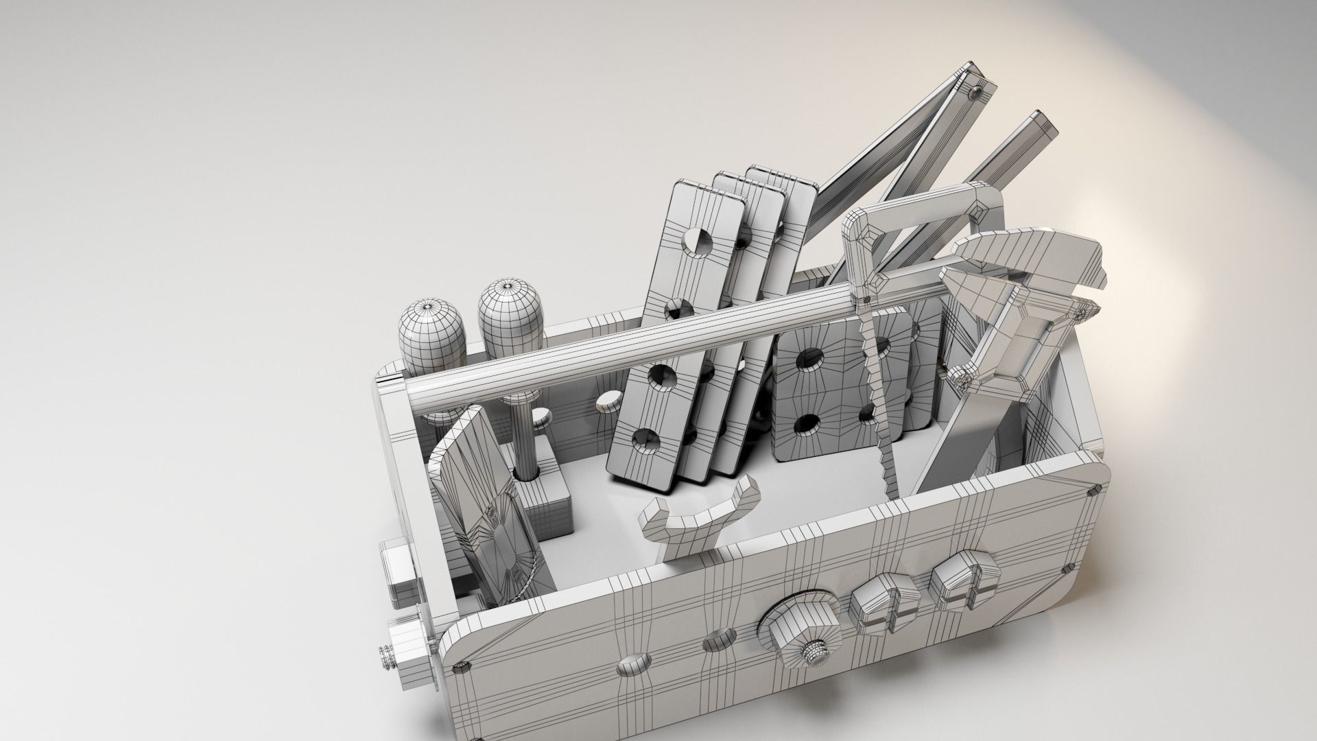 Toy BOX Low-poly 3D model_4