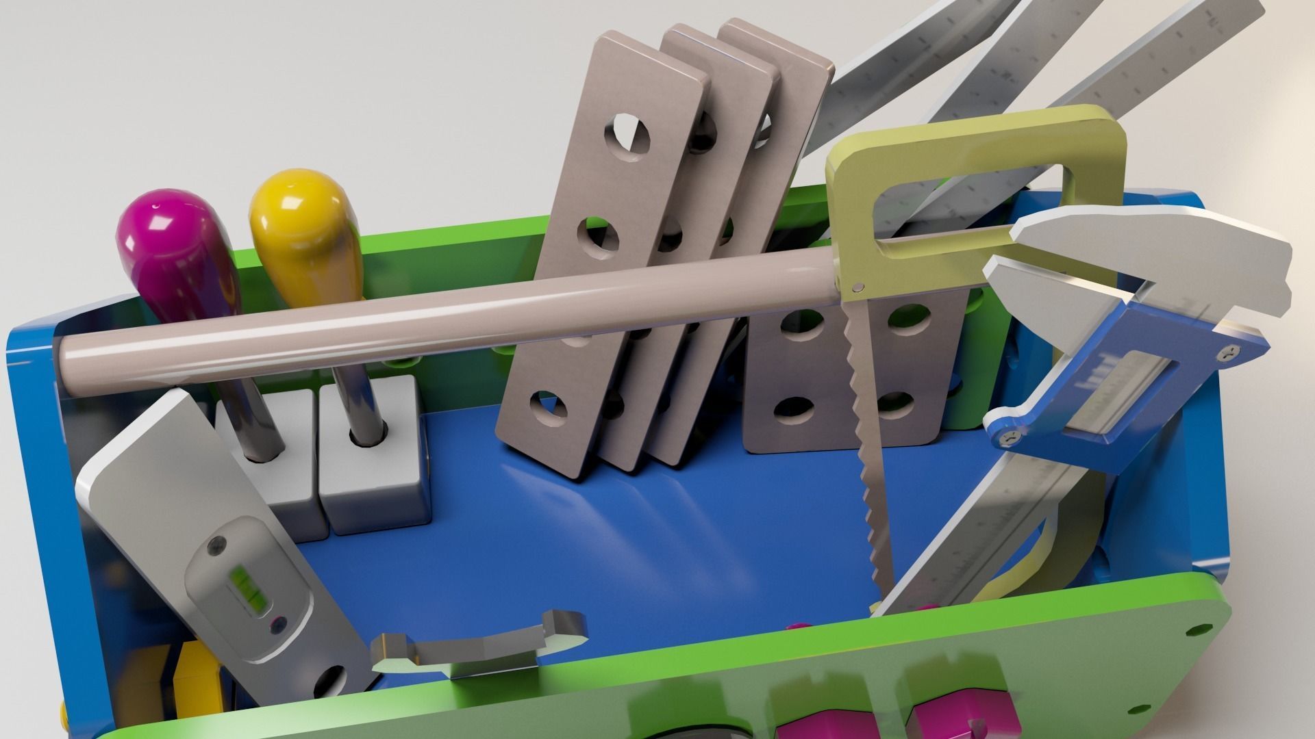 Toy BOX Low-poly 3D model_2