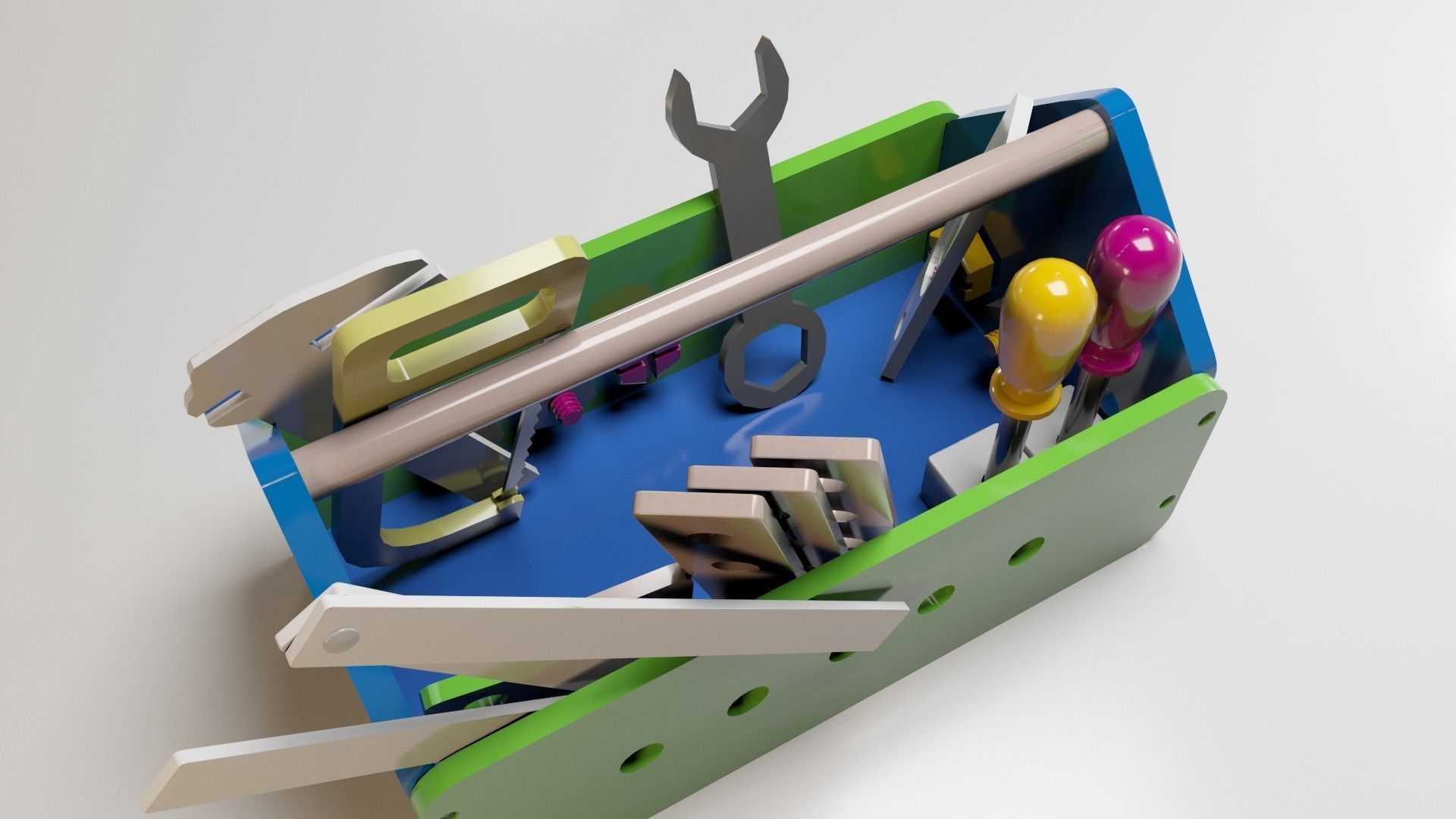 Toy BOX Low-poly 3D model_3