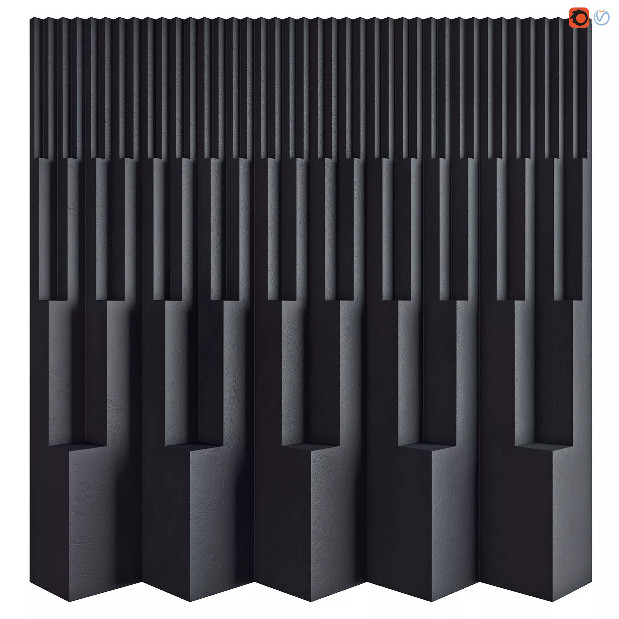 Wall interior decor 3D model_0