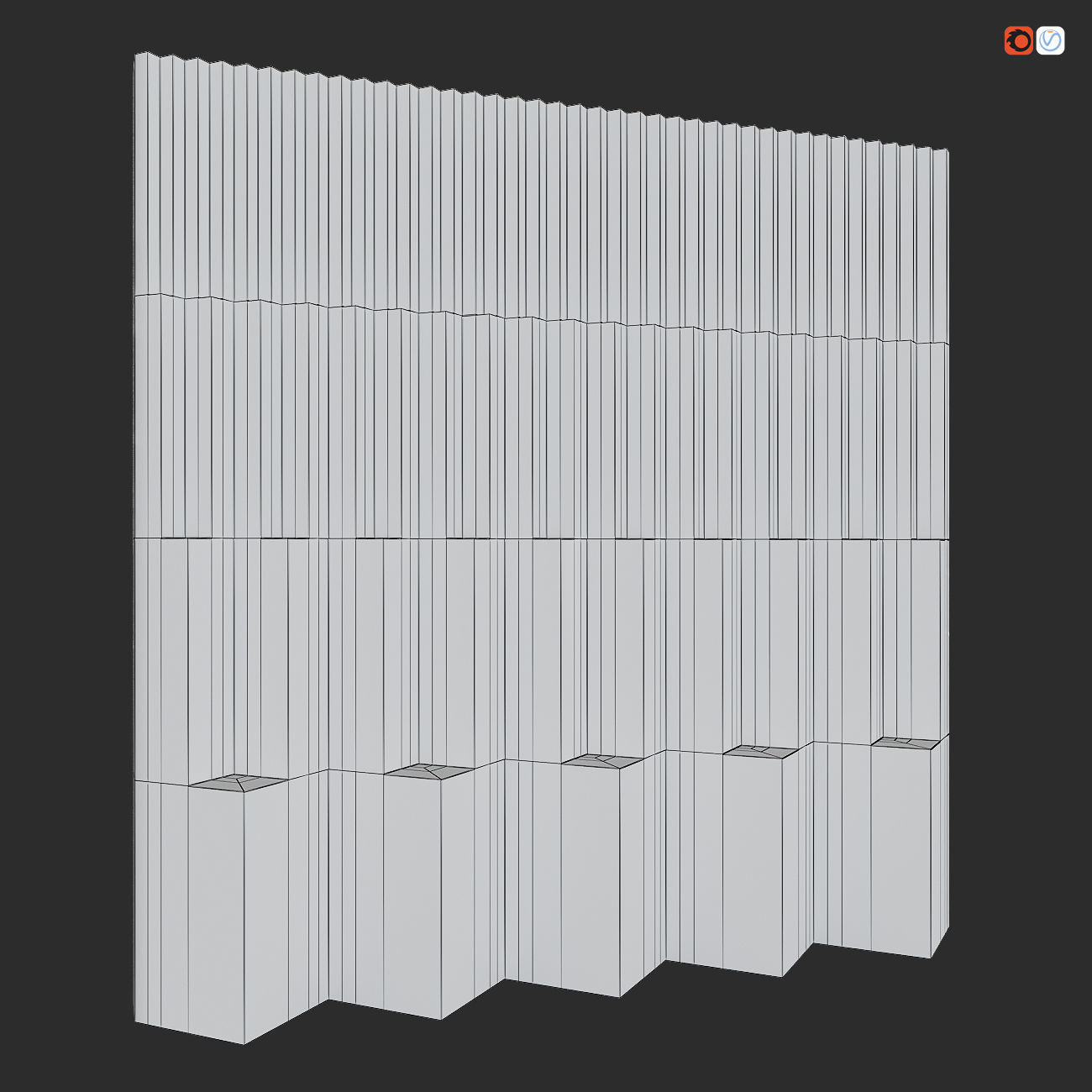 Wall interior decor 3D model_2