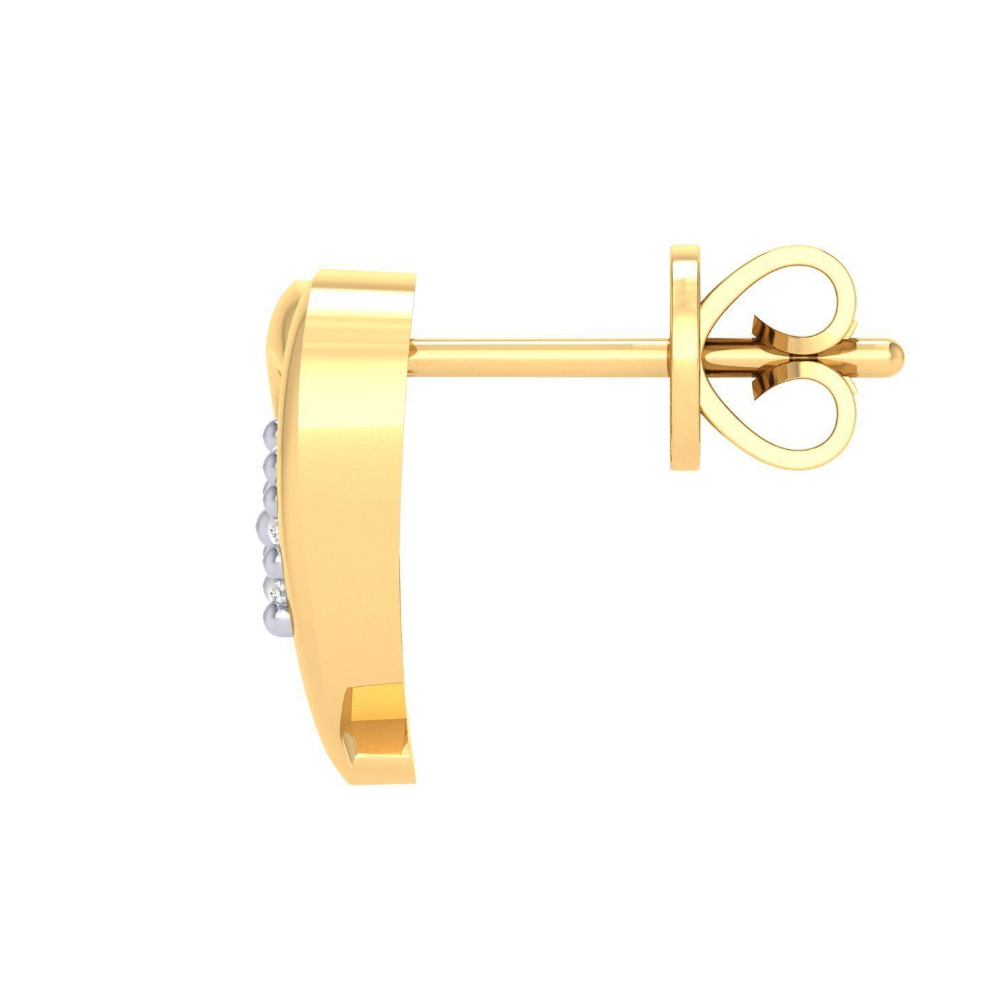 Women Heart Earrings 3dm stl render detail 3D print model_7