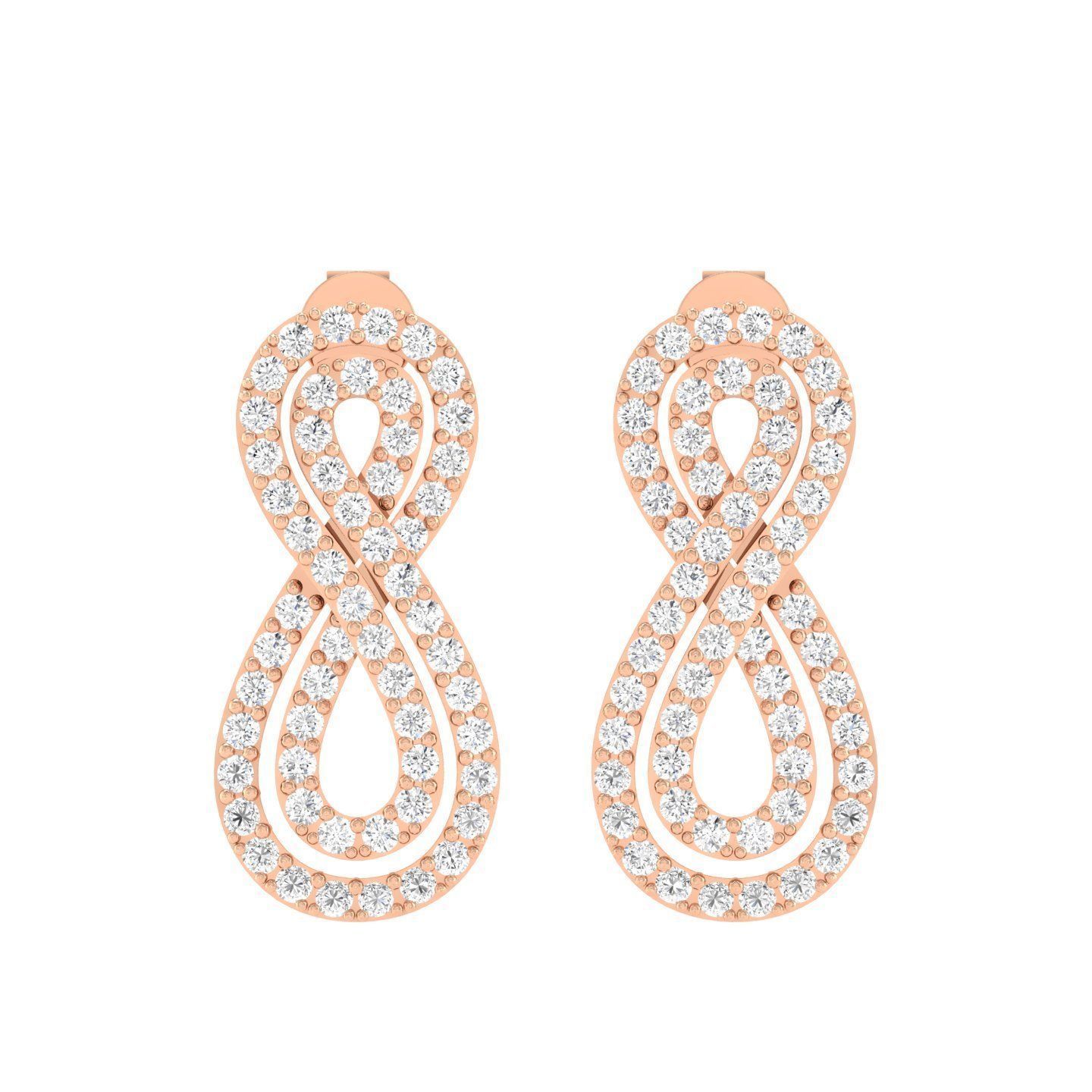 Women Earrings 3dm stl render detail