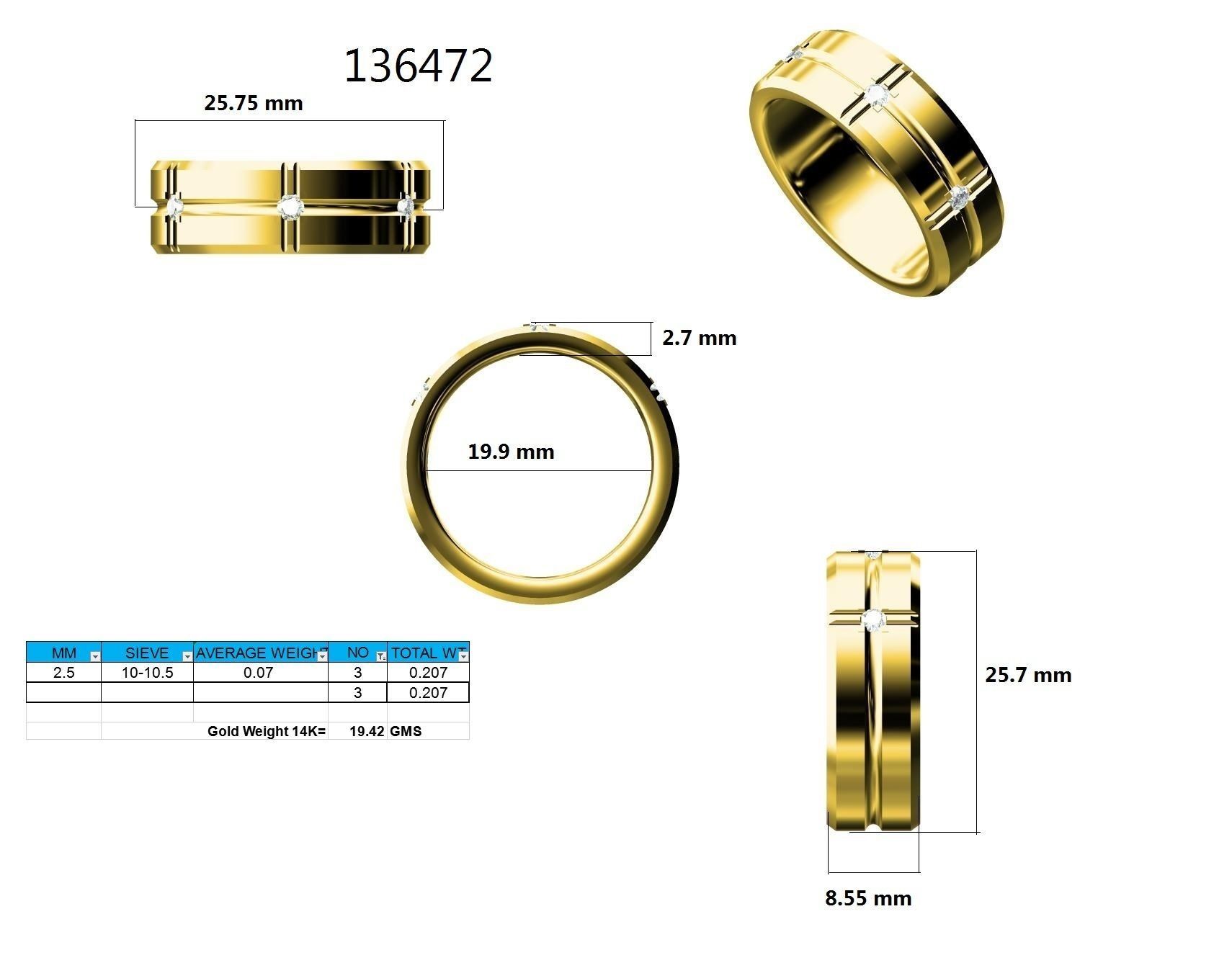 Ring - 136472 3D print model_12