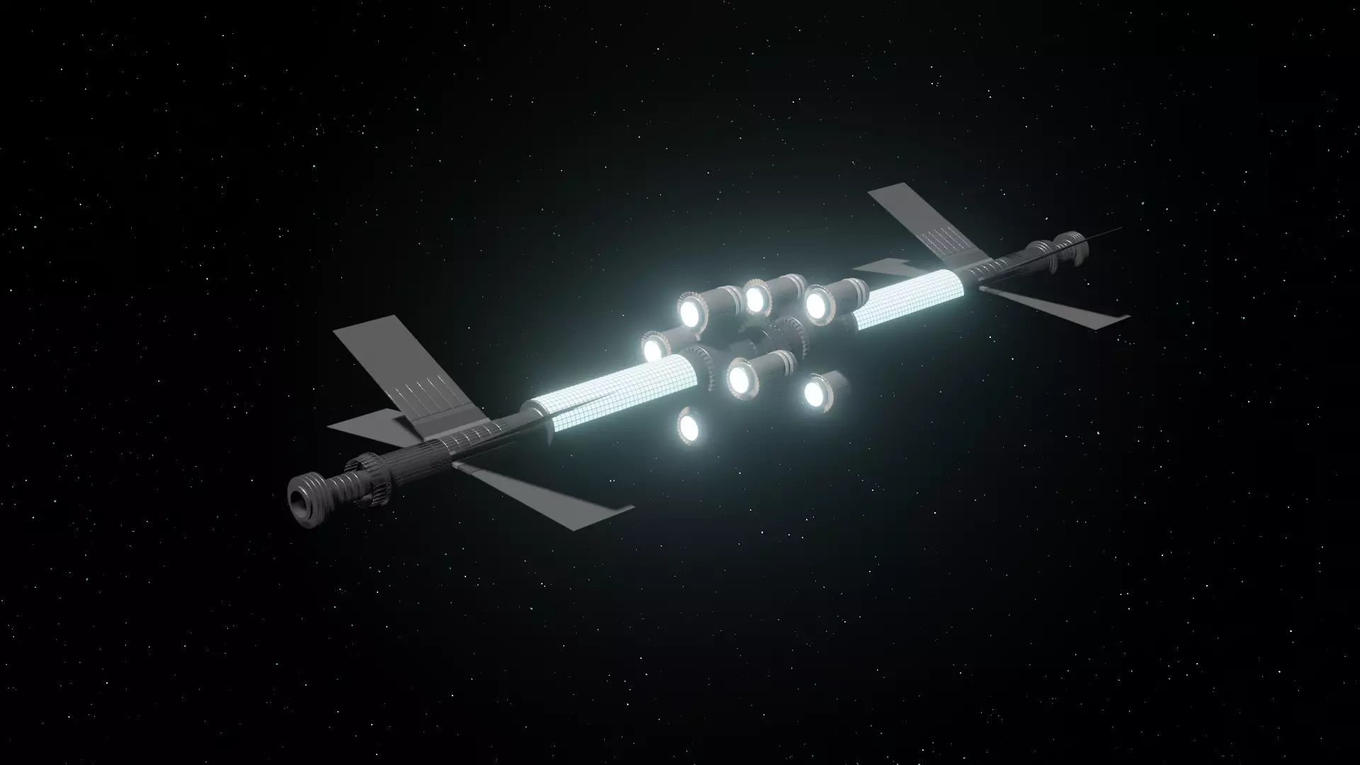 Detailed Space Station Free 3D model_0