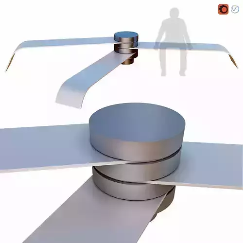 Pivoting Public Seating 3D model