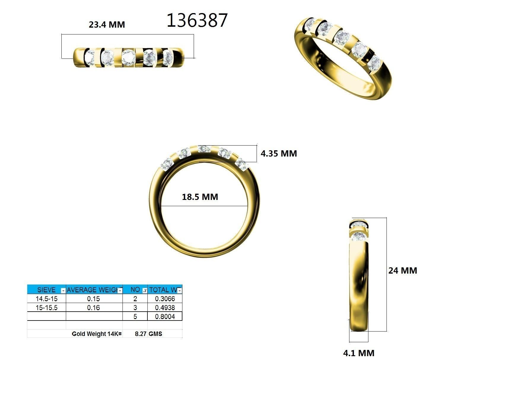 Ring - 136387 3D print model_12