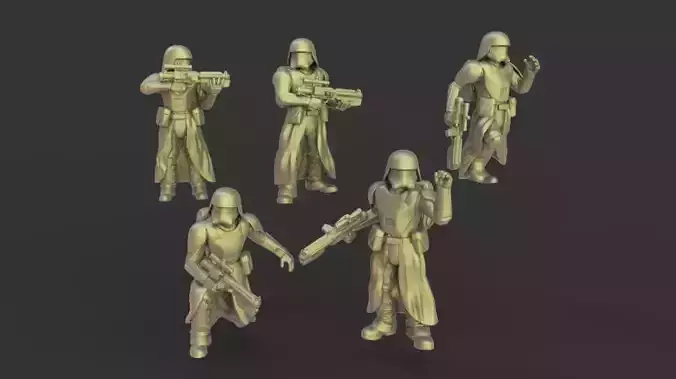 star wars legion snow troopers first order presupported included 3D print model