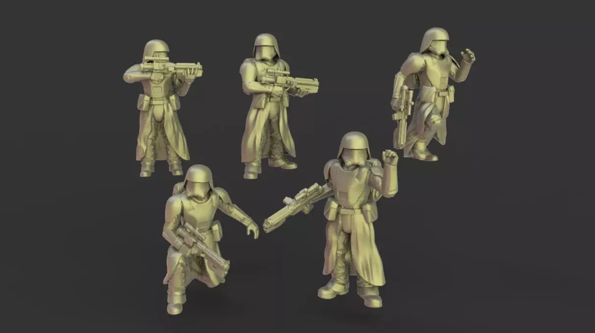 star wars legion snow troopers first order presupported included 3D print model_0