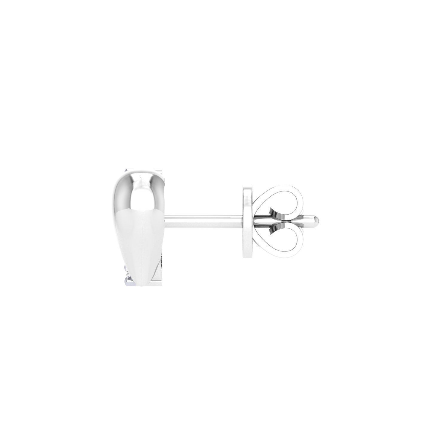 Women Heart Earrings 3dm stl render detail 3D print model_4