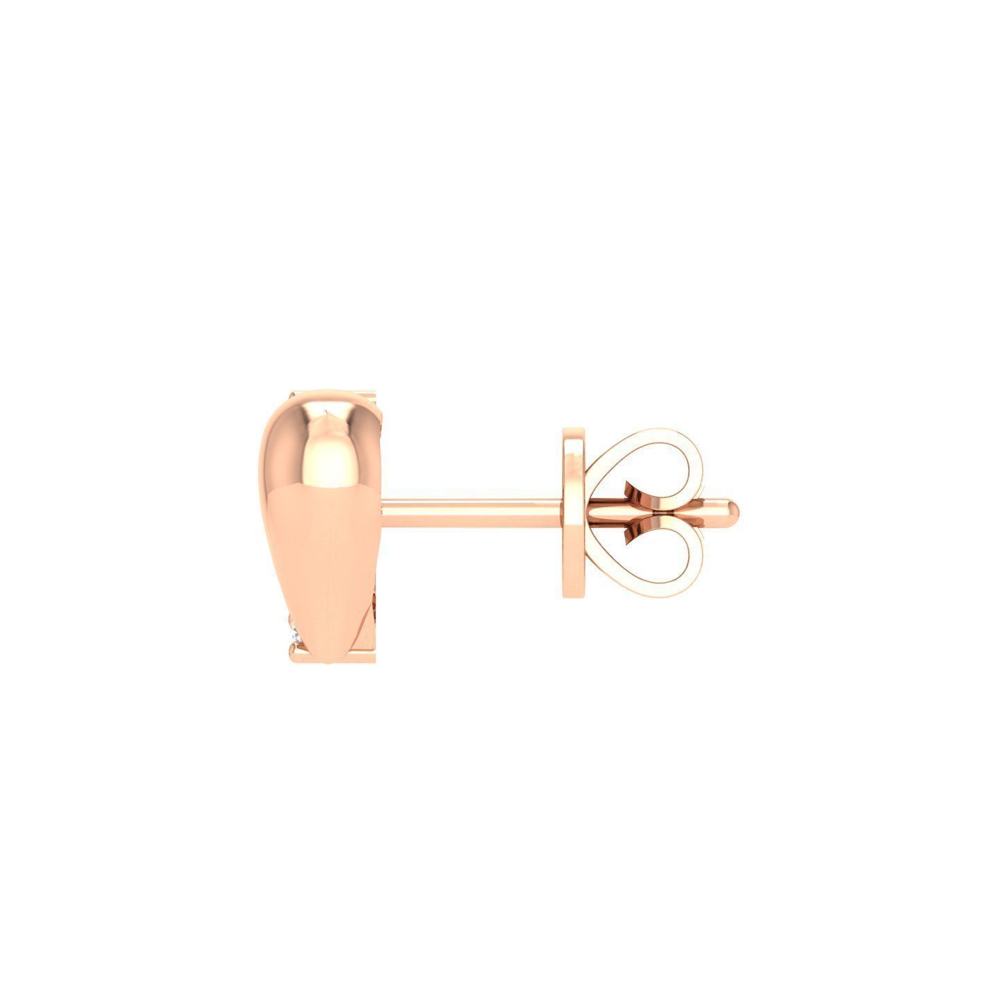 Women Heart Earrings 3dm stl render detail 3D print model_1