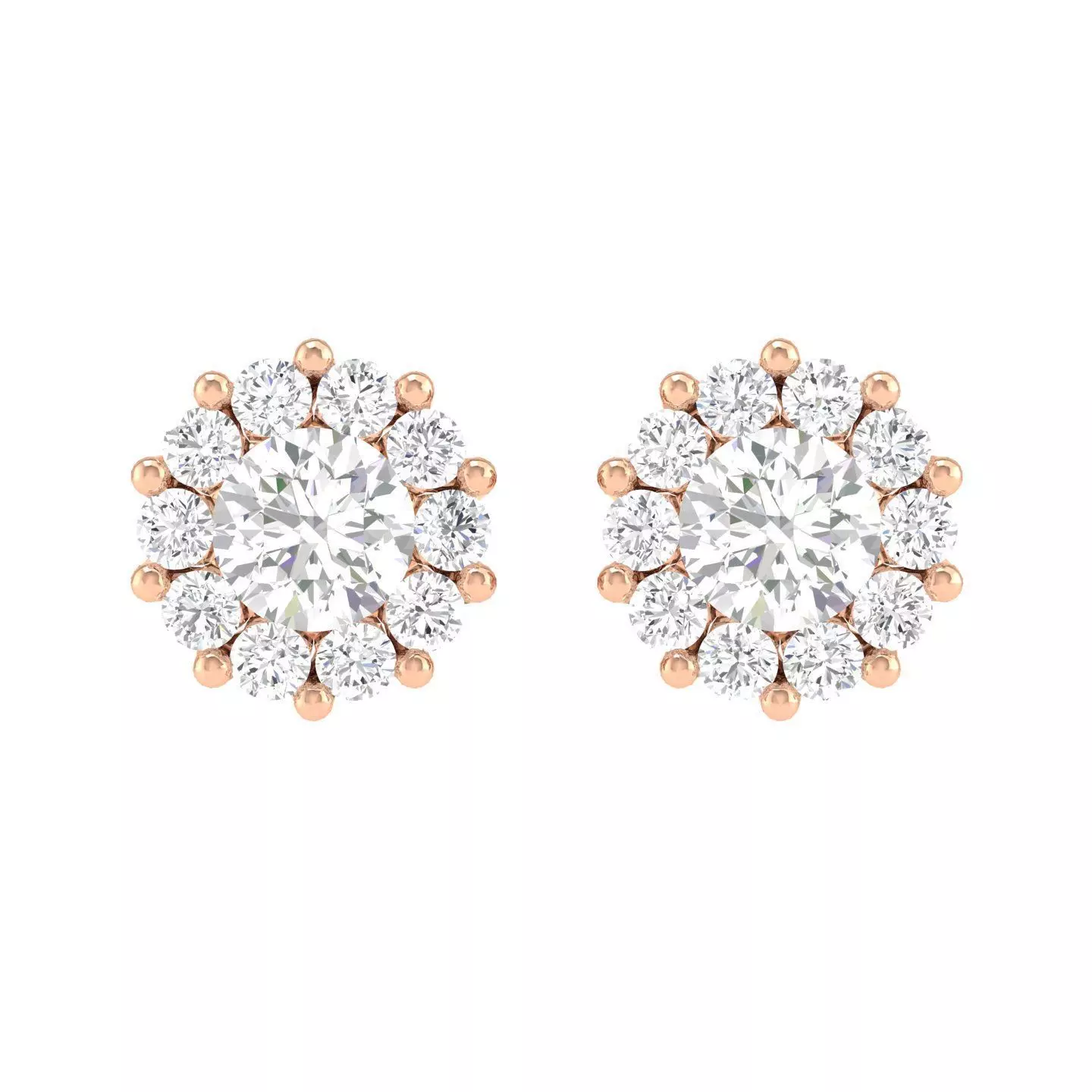 Women Round Earrings 3dm stl render detail 3D print model_0