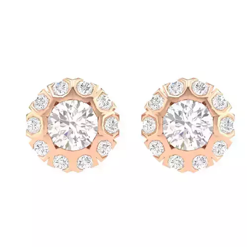 Women Round  Earrings 3dm stl render detail 3D print model