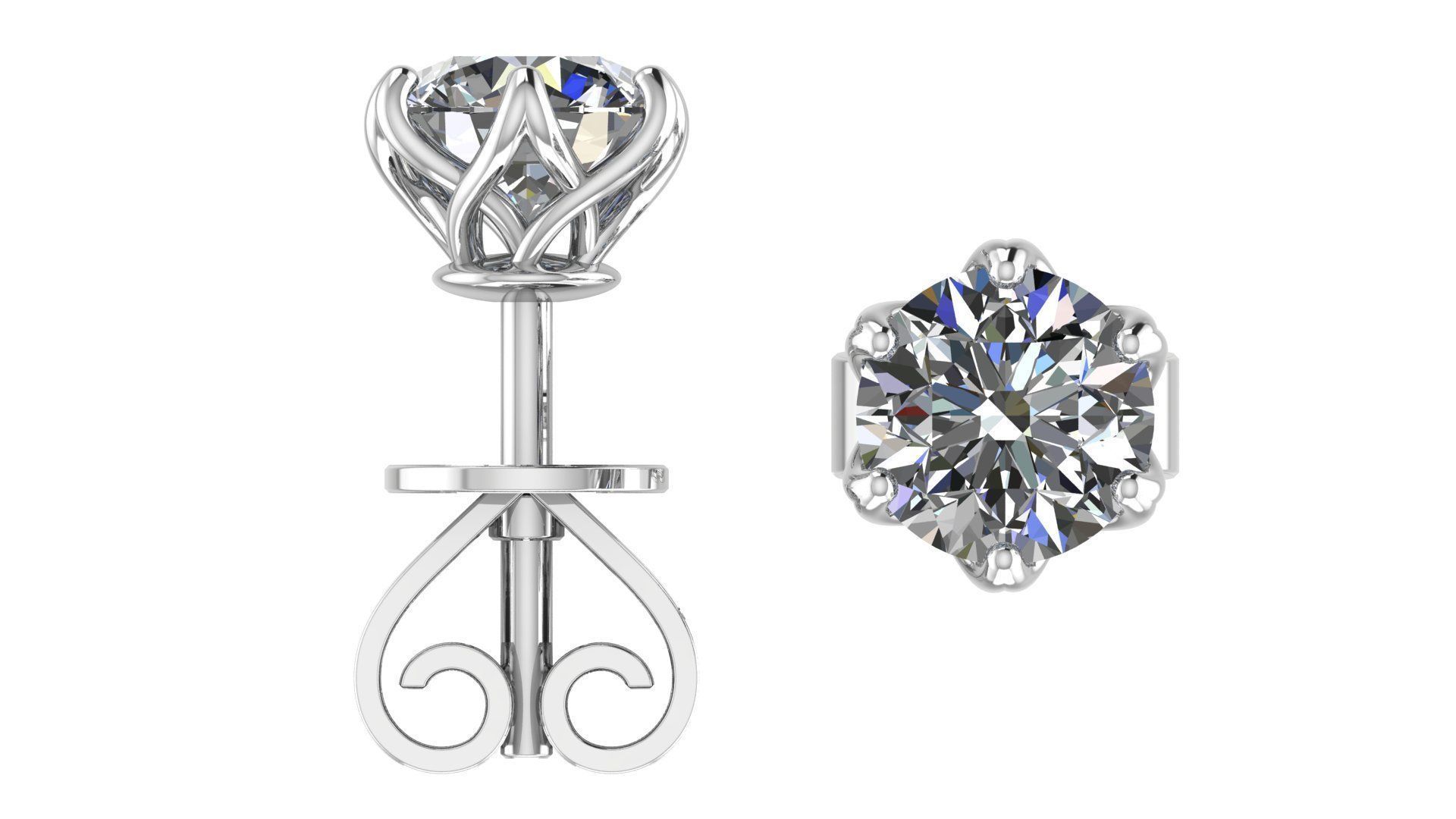 WHITEFLASH earrings  72 3D print model_2