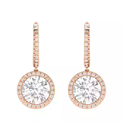 Women Round  Earrings 3dm stl render detail 3D print model