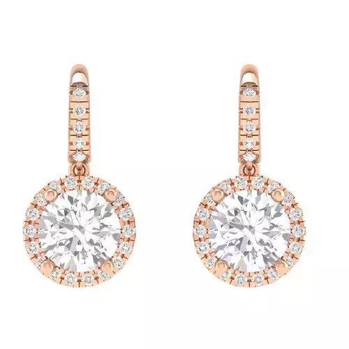 Women Round  Earrings 3dm stl render detail 3D print model