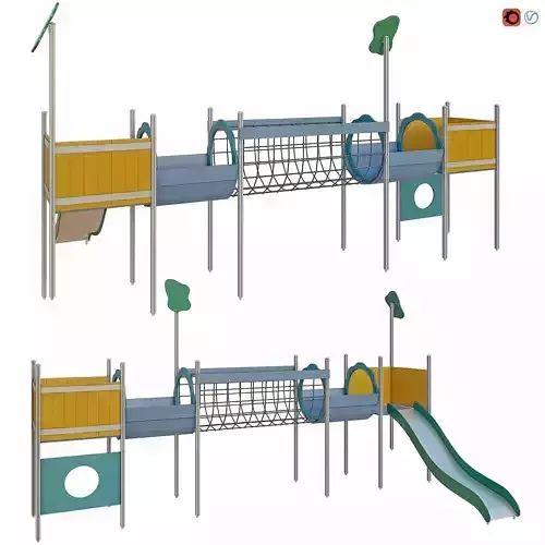 Childrens play complex 3D model
