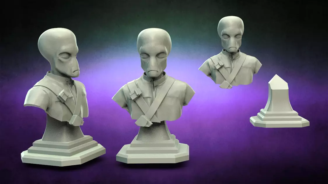 Star Wars Shriv bust 3D print model