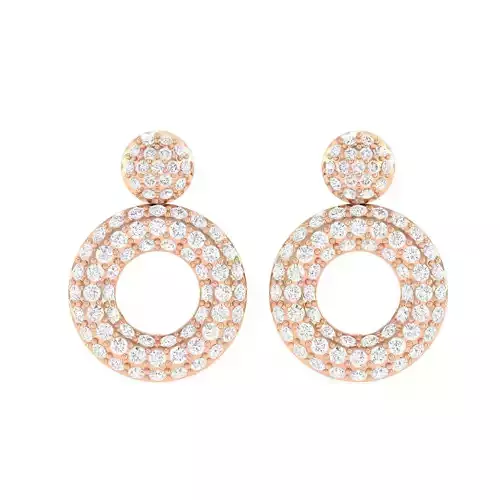 Women Round  Earrings 3dm stl render detail 3D print model