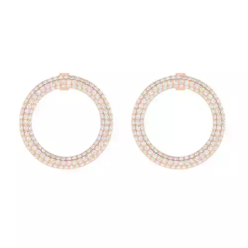 Women Round  Earrings 3dm stl render detail 3D print model