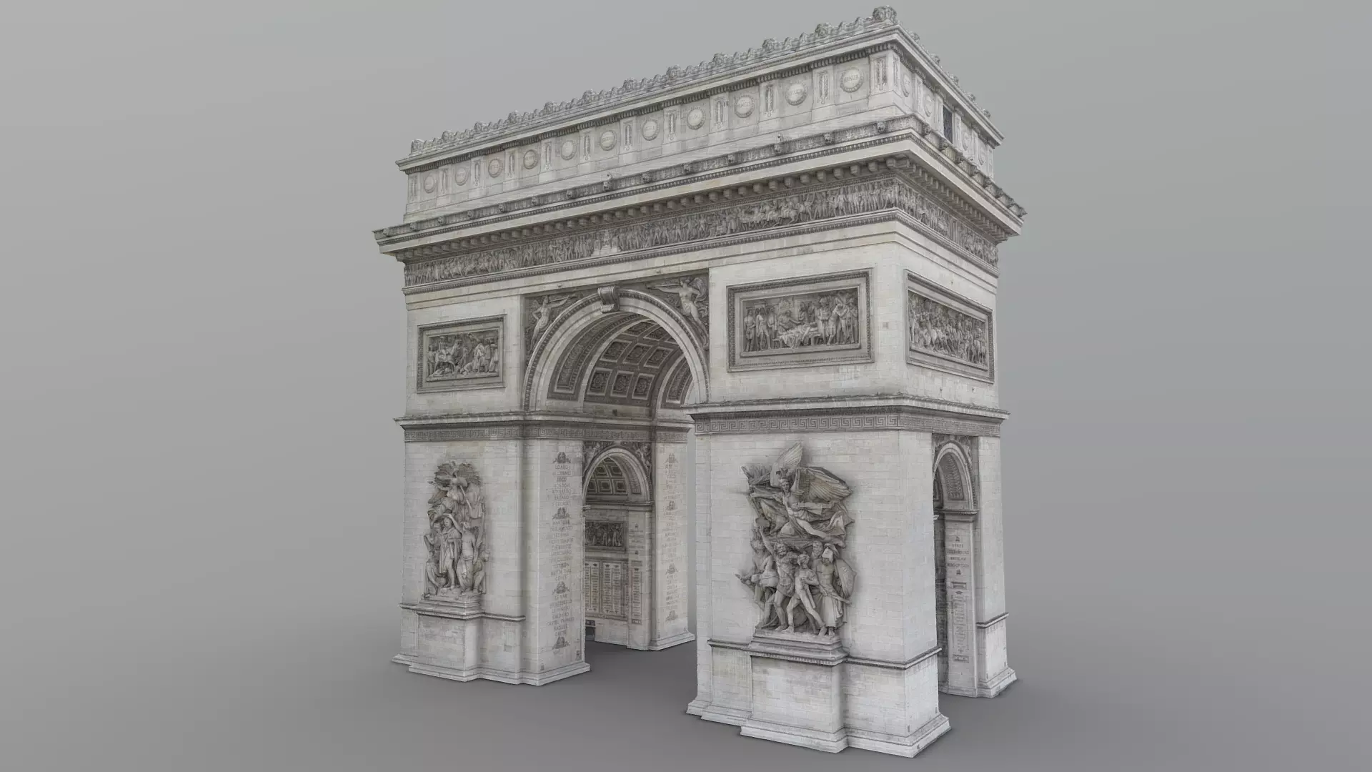 Arc de Triomphe Paris - photogrammetry  3D model_0