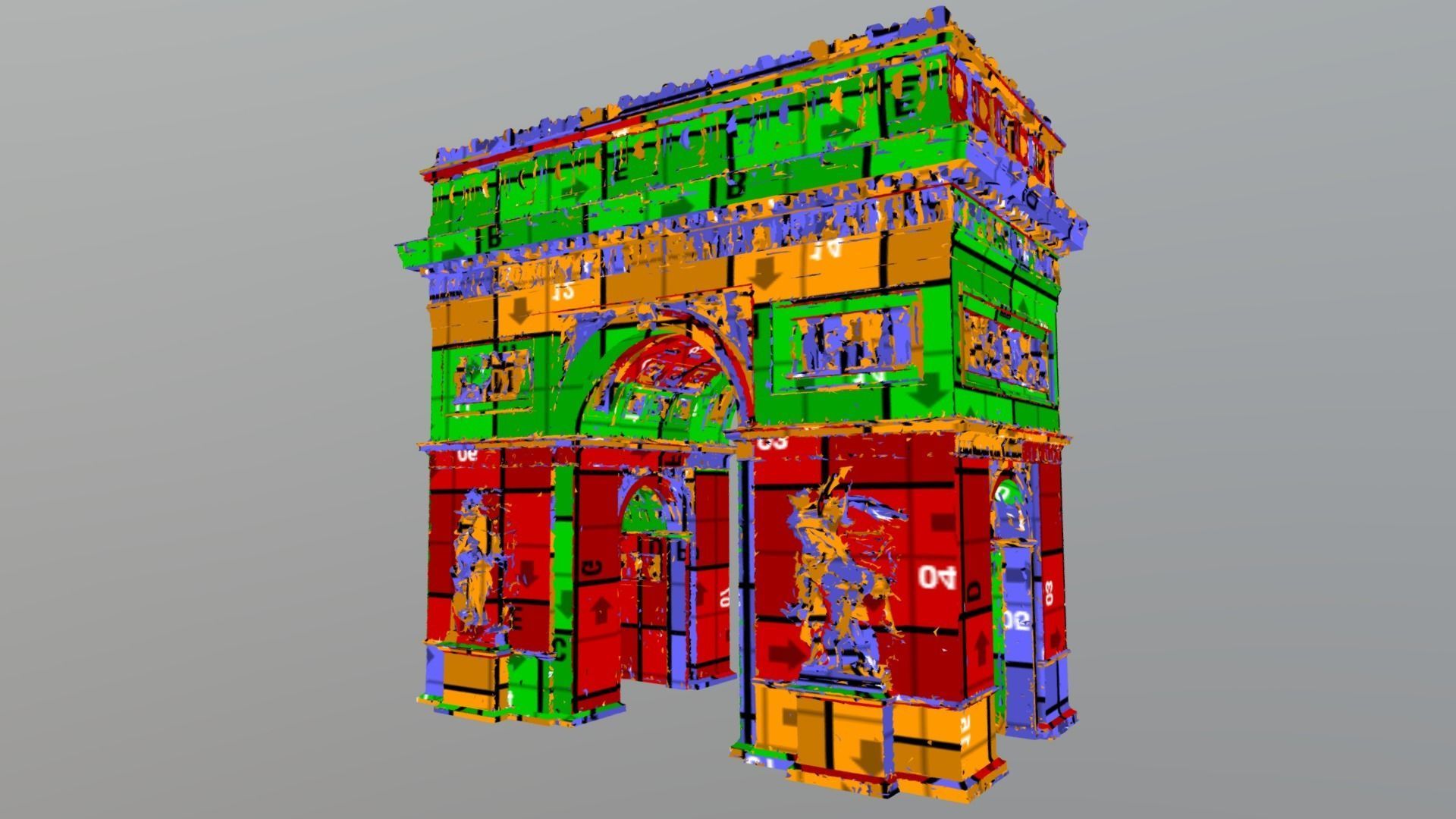 Arc de Triomphe Paris - photogrammetry  3D model_8
