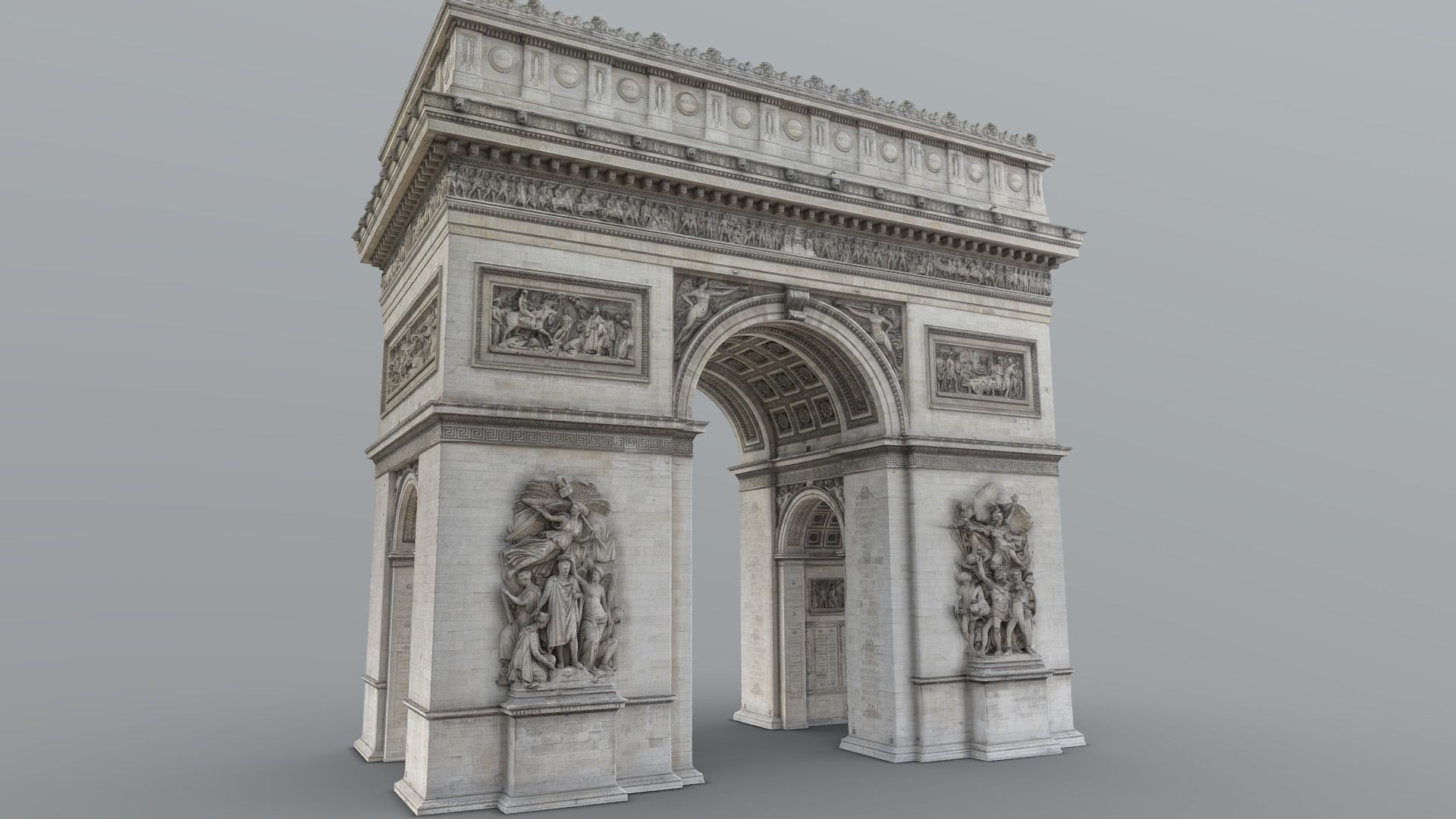 Arc de Triomphe Paris - photogrammetry  3D model_1