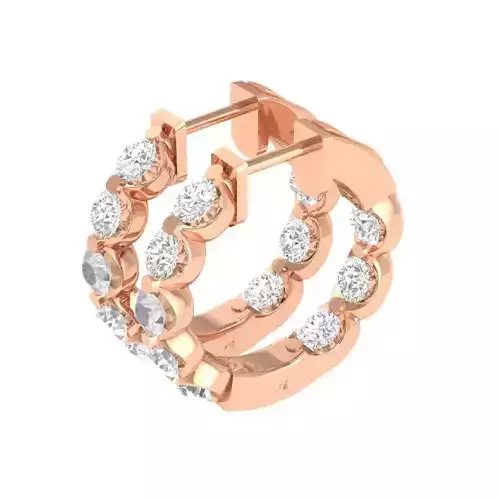 Women Earrings 3dm stl render detail