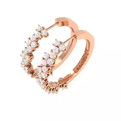 Women Earrings 3dm stl render detail