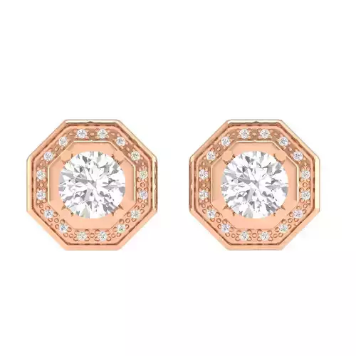 Women Round  Earrings 3dm stl render detail 3D print model