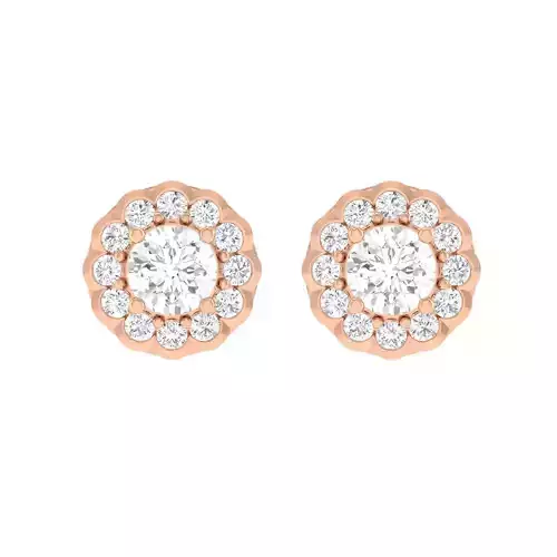 Women Round  Earrings 3dm stl render detail