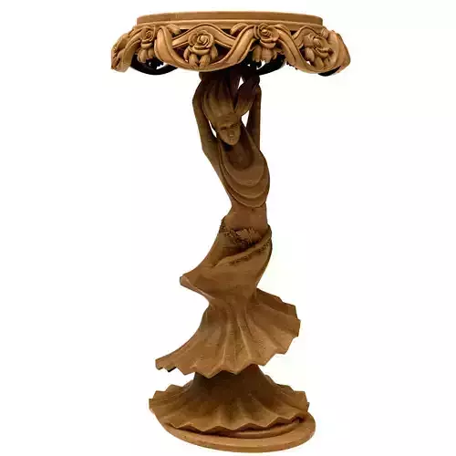 3D Model STL Table flamenco dancer side