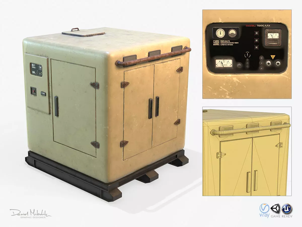 Electric Box PBR Low-poly 3D model_0