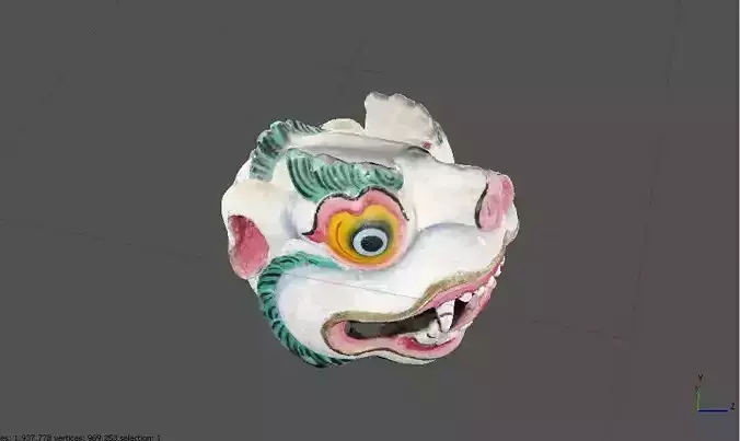 Tibetan Snow Lion Mask