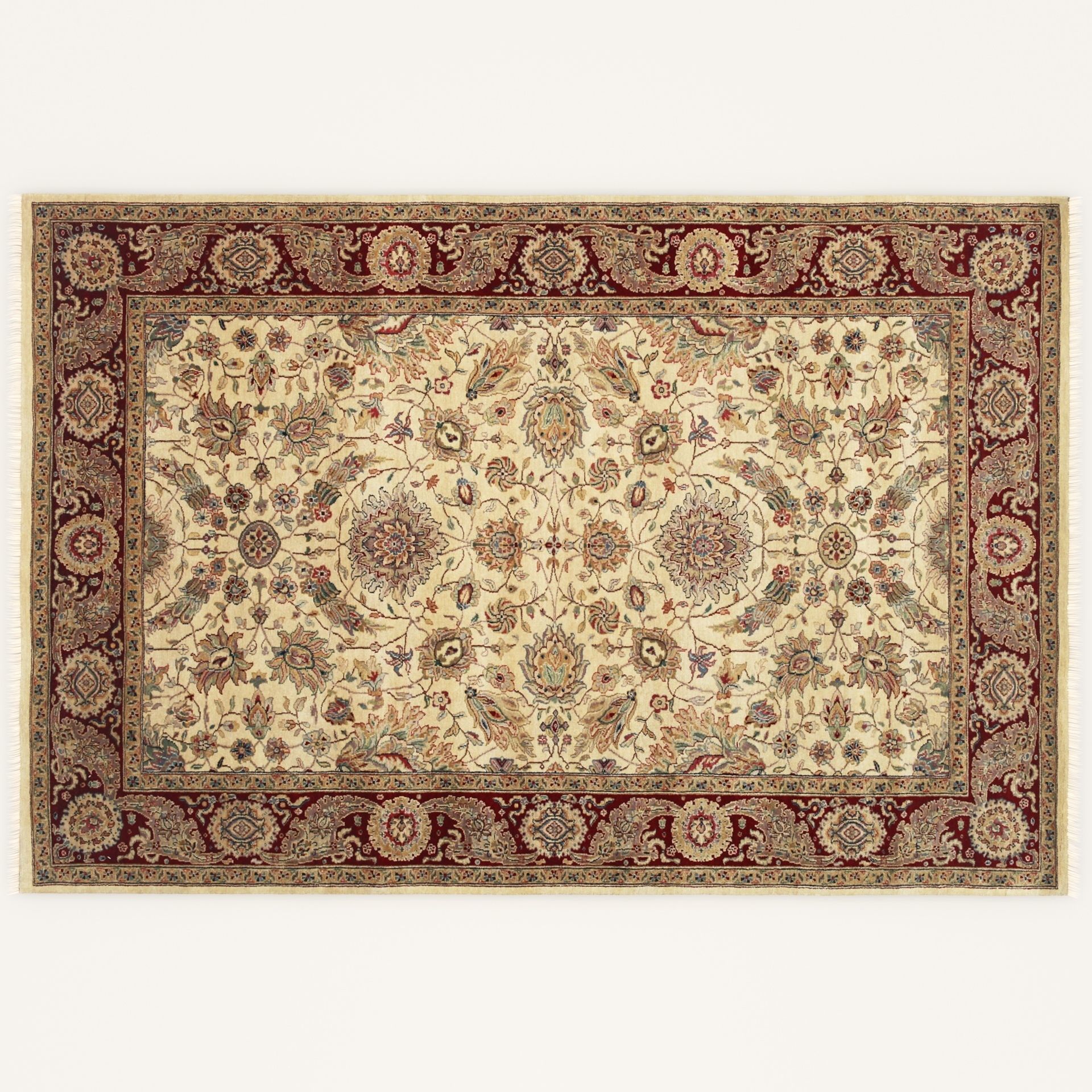 3 Persian carpets  rug Low-poly 3D model_4