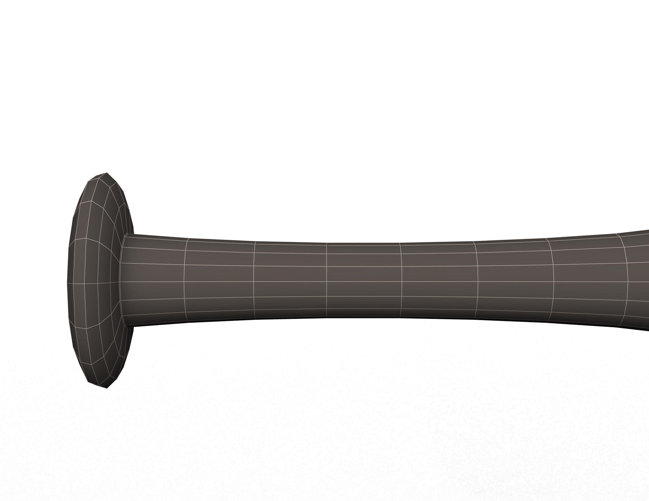 Baseball Bat Low-poly 3D model_7