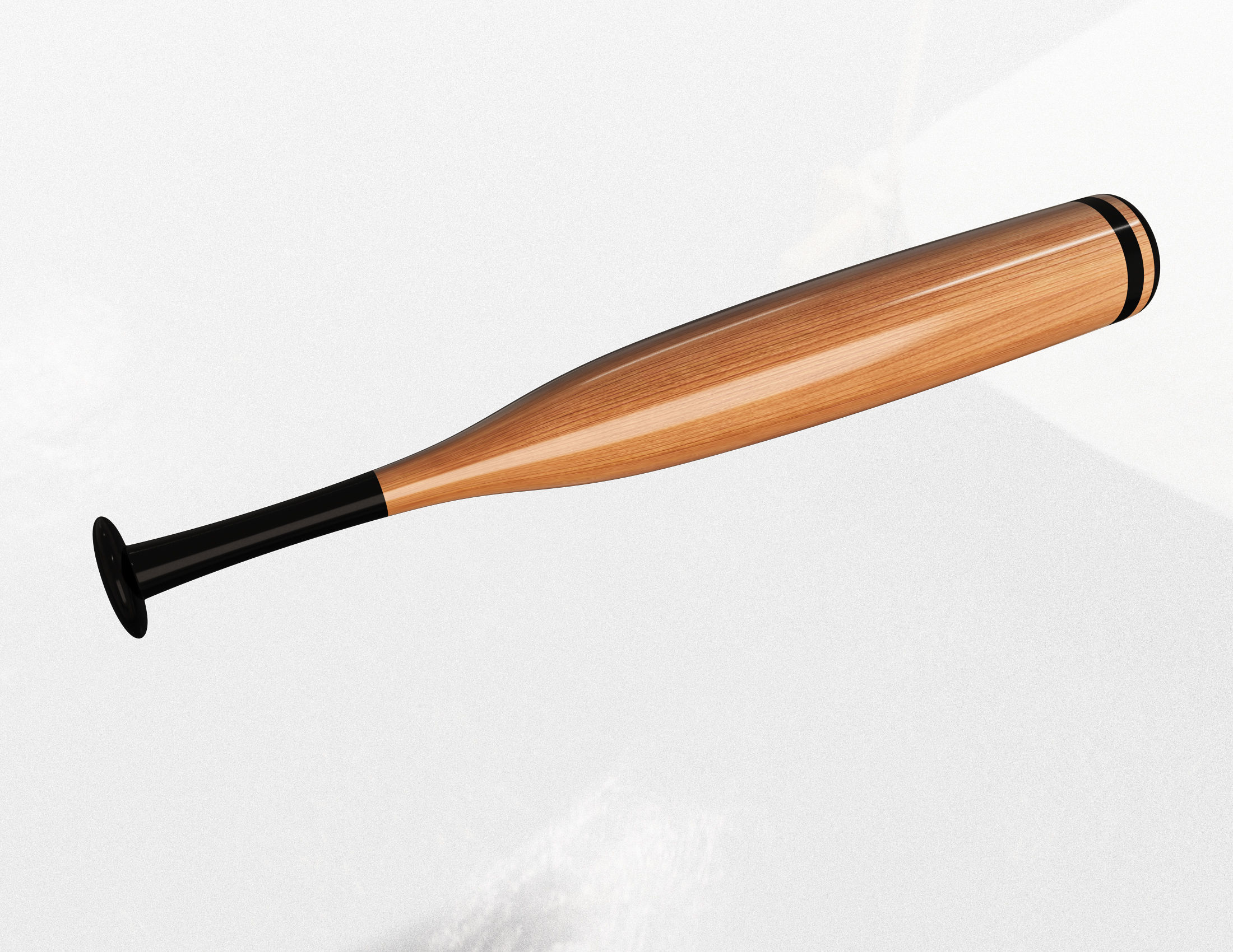 Baseball Bat Low-poly 3D model_9