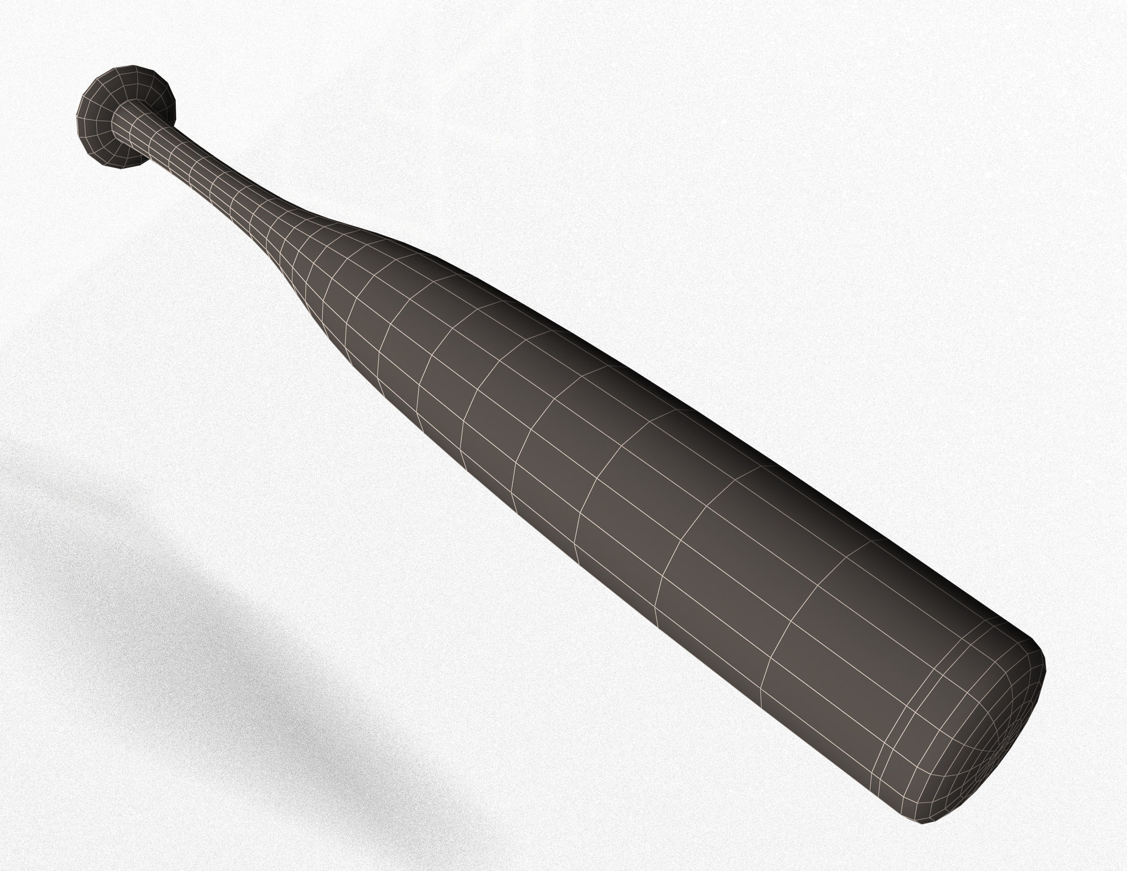 Baseball Bat Low-poly 3D model_10