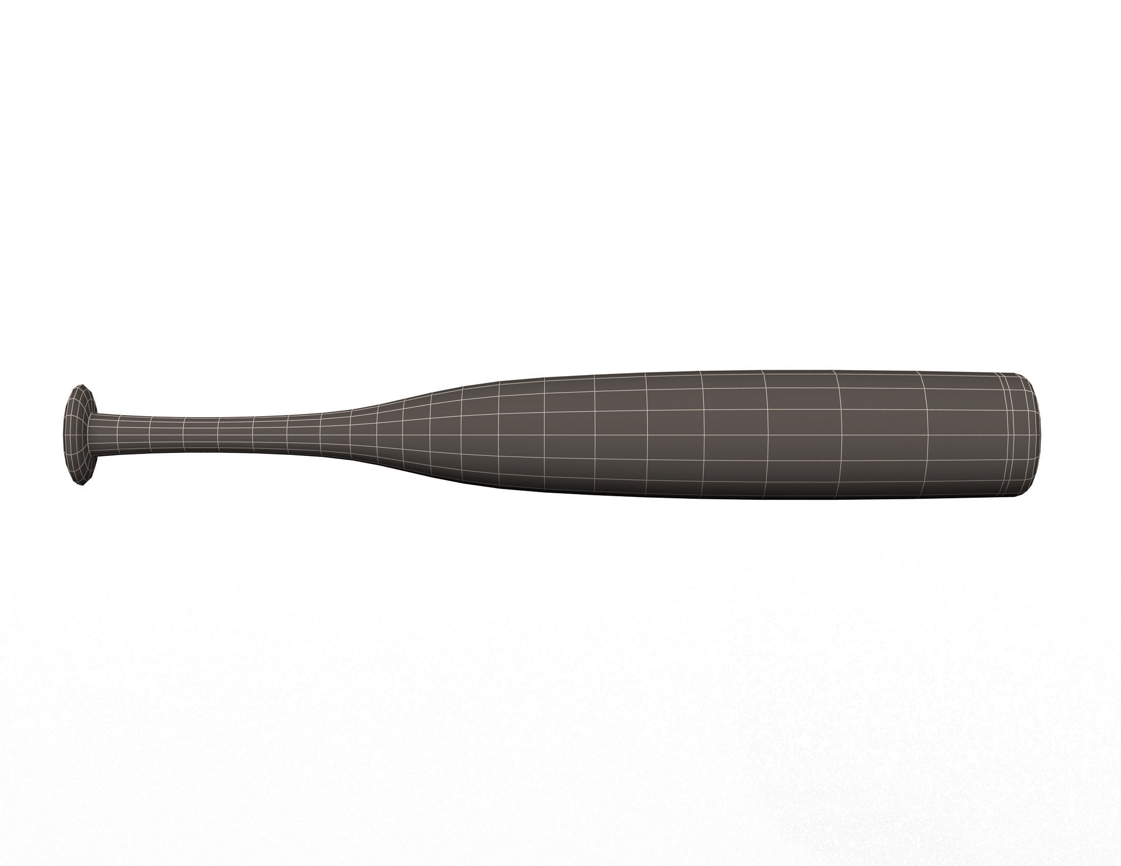 Baseball Bat Low-poly 3D model_3