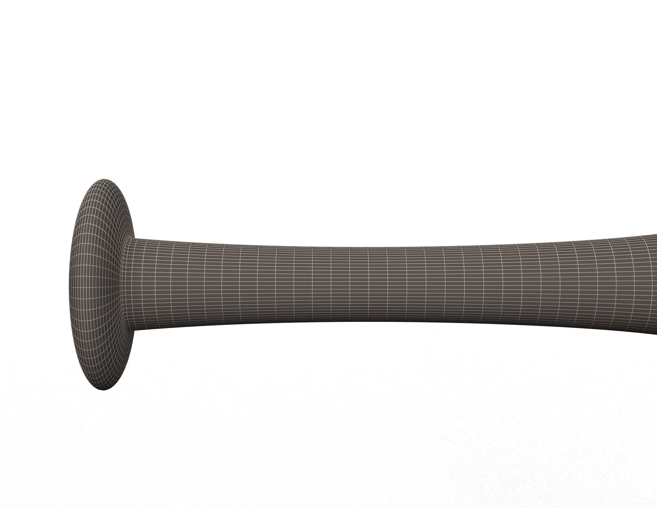 Baseball Bat Low-poly 3D model_5