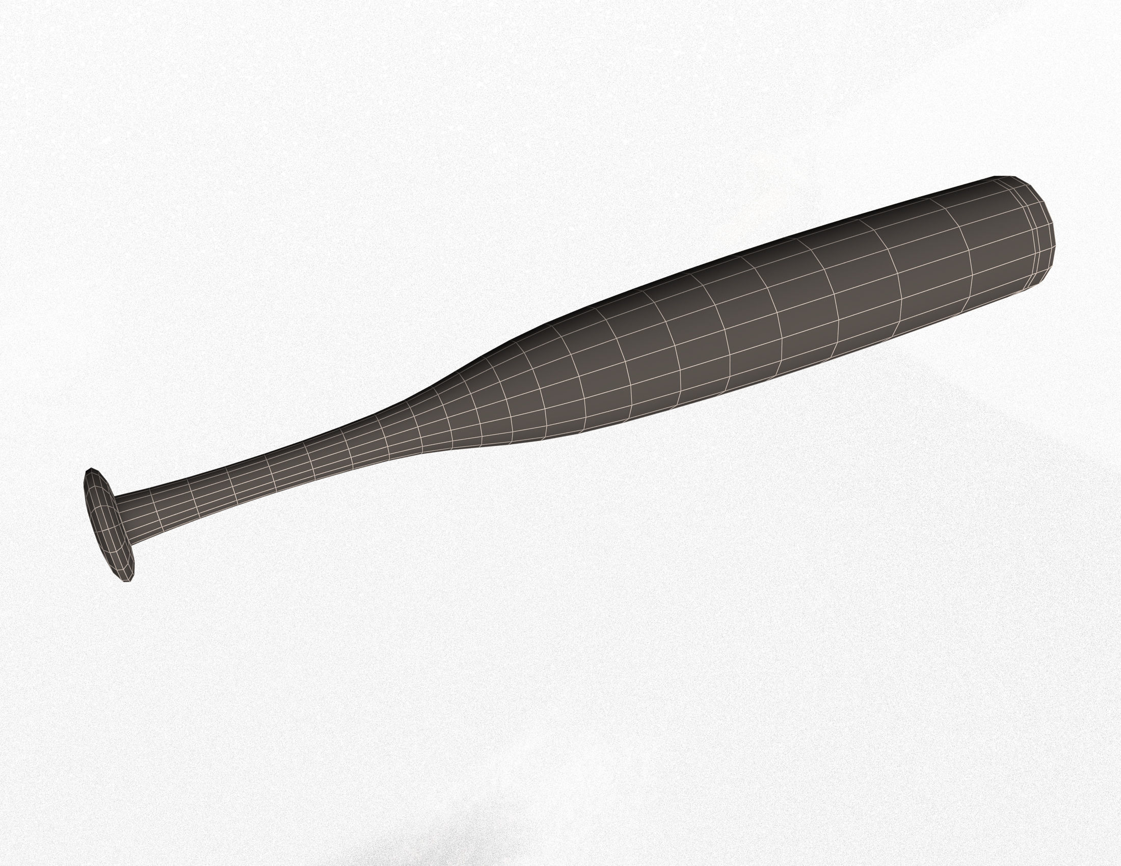 Baseball Bat Low-poly 3D model_13