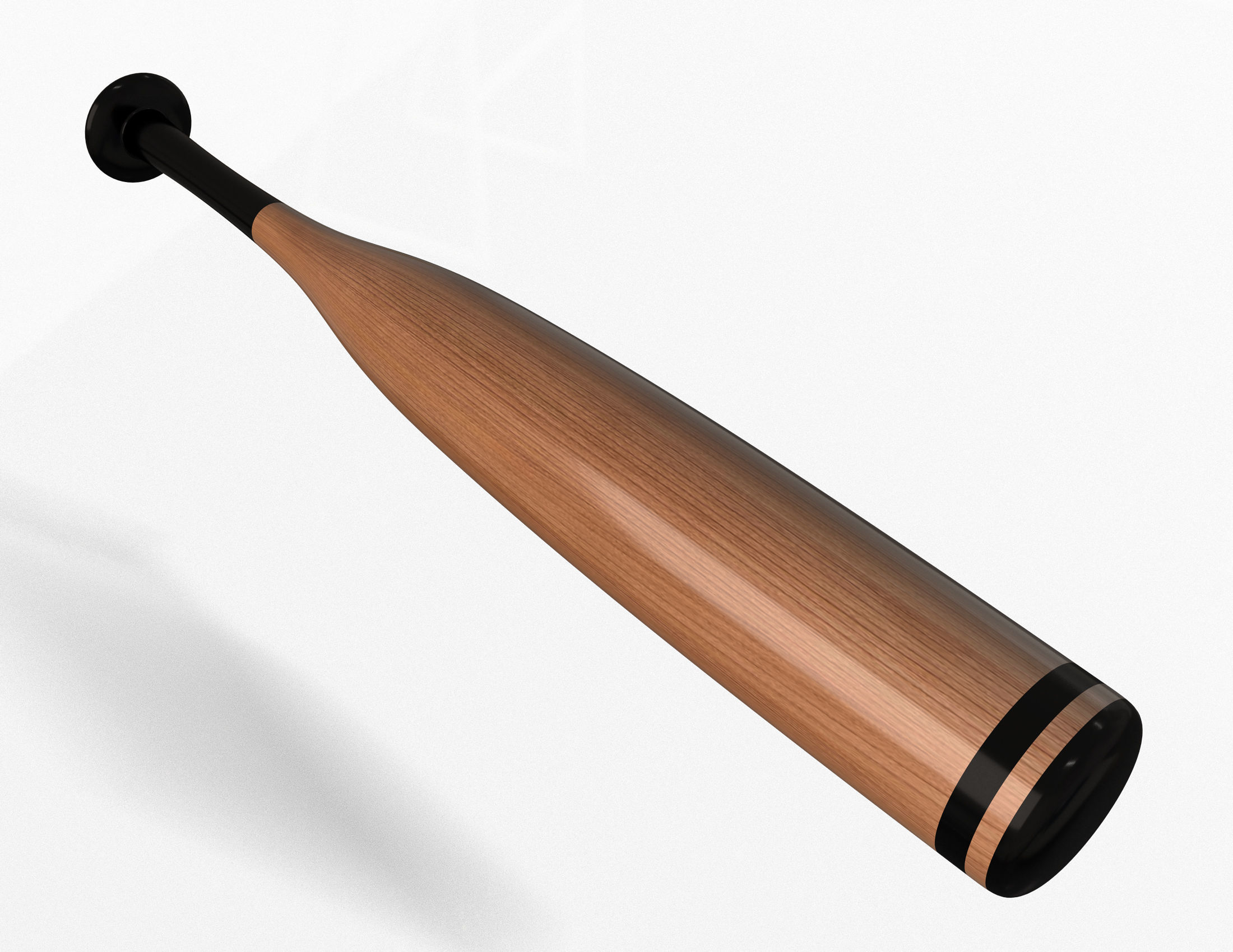 Baseball Bat Low-poly 3D model_4