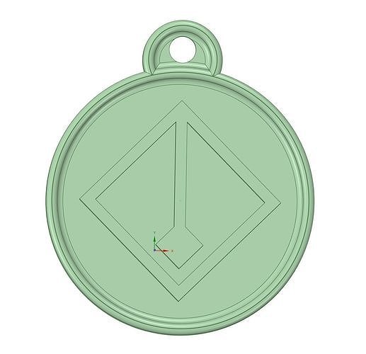 The Division 2 - Black Tusks Logo Hanging Free 3D print model