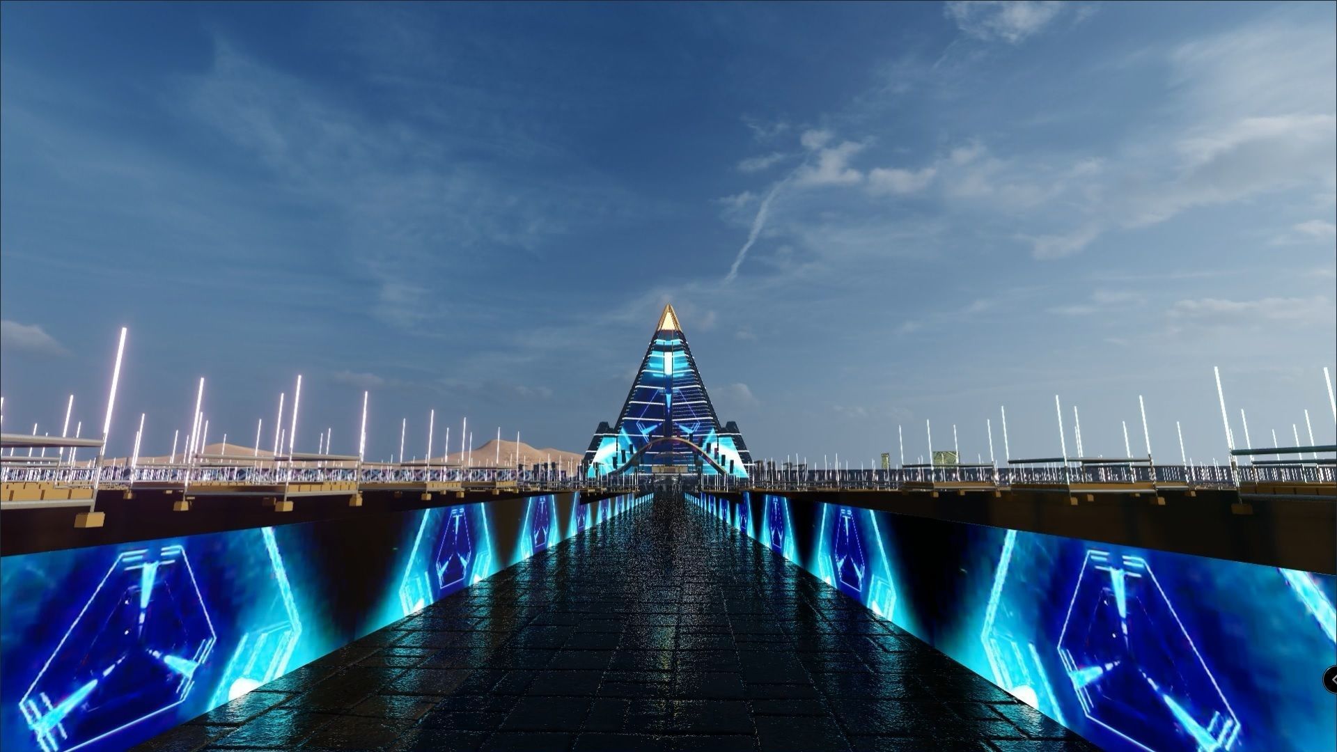 Realistic low poly Music Festival -social distancing Concept Low-poly 3D model_3