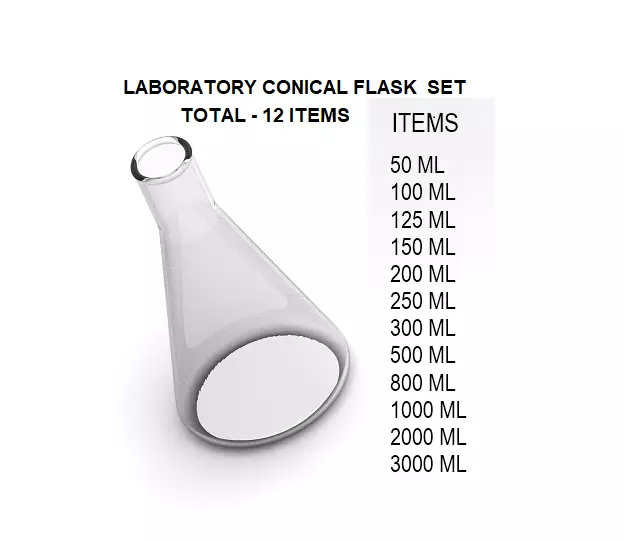 Laboratory Conical Flask Pack 3D print model_0