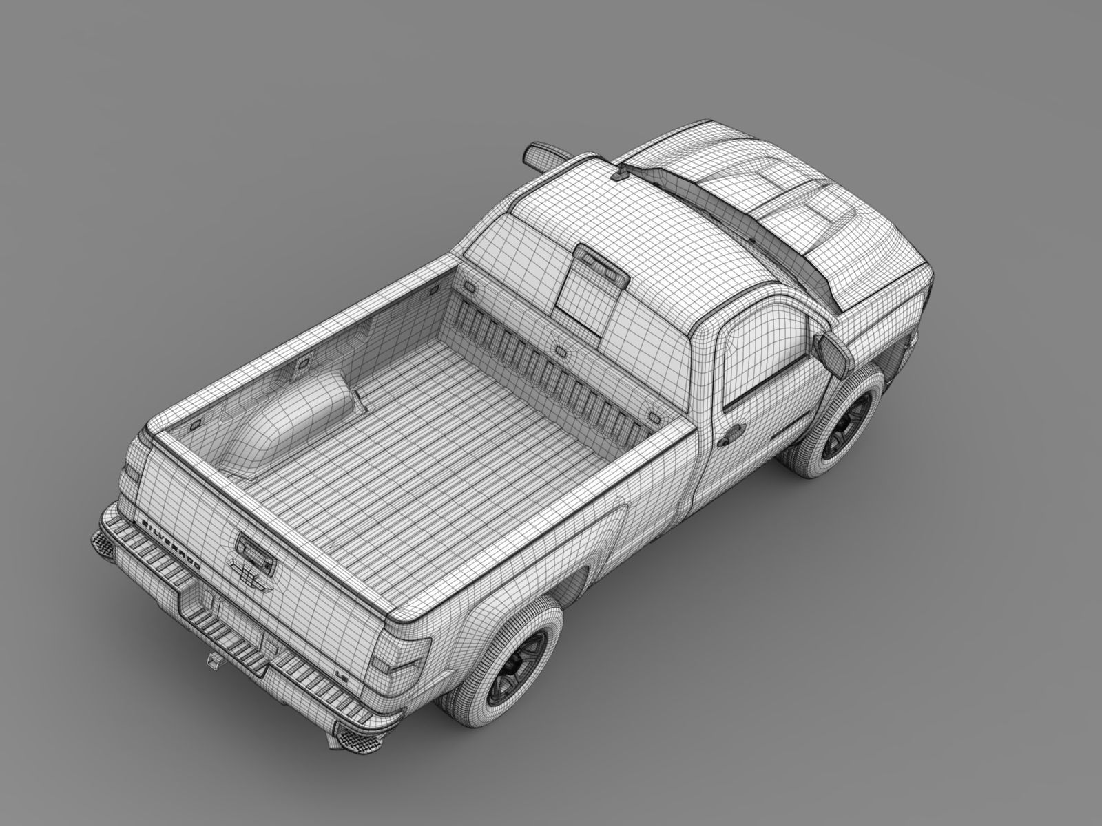 Chevrolet Silverado LS Regular Cab  Long Box 2016 3D model_16